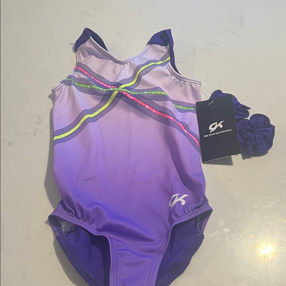 GK Kids leotard - Purple. Size CXS